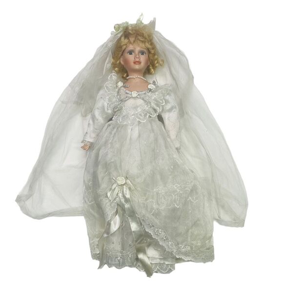 Bride Porcelain Doll - Picture 1 of 9